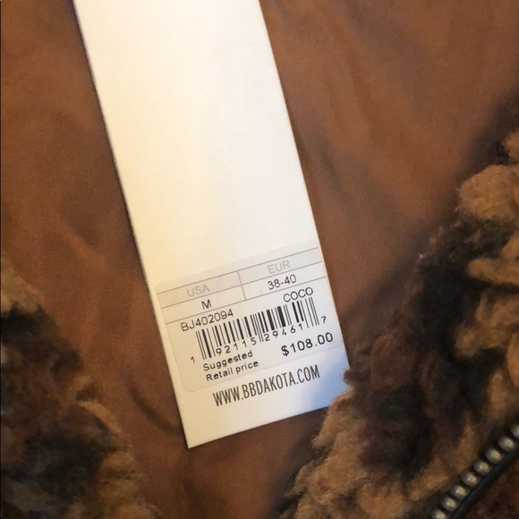 NWT BB Dakota Cheetah print faux shearling Coat - Picture 8 of 14